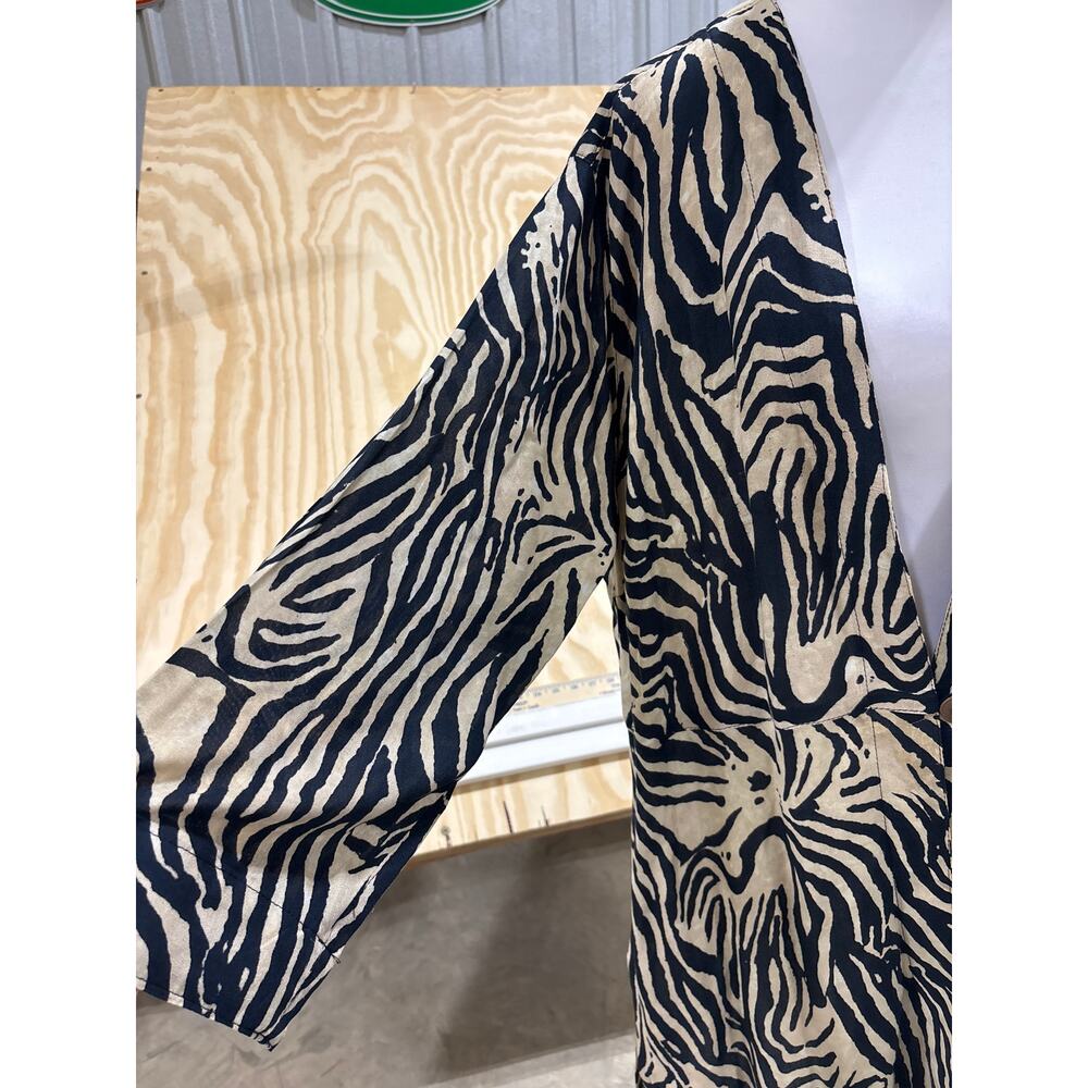 Soft Surroundings Zebra Print Open-Front Kimono C… - image 2